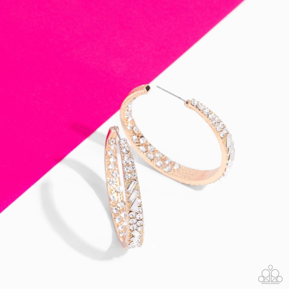 Paparazzi Gold and Silver Twisted Hoop Earrings